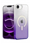 BFS  Apple iPhone 16E Pummel Shiny Magsafe Kapak - Mor