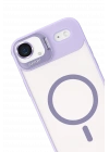 BFS  Apple iPhone 17 Air Remim Lensli Magsafe Standlı Kapak - Lila