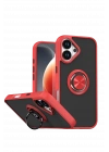 BFS  Apple iPhone 17 Montreal Yüzüklü Silikon Kapak - Kırmızı