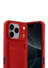 BFS Apple iPhone 17 Pro Kelvin Kartvizitli Silikon - Kırmızı