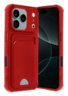 BFS Apple iPhone 17 Pro Kelvin Kartvizitli Silikon - Kırmızı