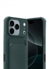 BFS Apple iPhone 17 Pro Kelvin Kartvizitli Silikon - Koyu Yeşil