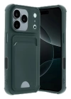 BFS Apple iPhone 17 Pro Kelvin Kartvizitli Silikon - Koyu Yeşil