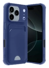 BFS Apple iPhone 17 Pro Kelvin Kartvizitli Silikon - Lacivert