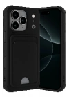 BFS Apple iPhone 17 Pro Kelvin Kartvizitli Silikon - Siyah