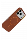 BFS  Apple iPhone 17 Pro Luno Deri Magsafe Kapak - Kahverengi