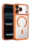 BFS  Apple iPhone 17 Pro Max Chrome Magsafe Kapak - Turuncu