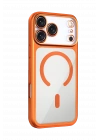 BFS  Apple iPhone 17 Pro Max Chrome Magsafe Kapak - Turuncu