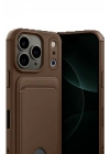 BFS Apple iPhone 17 Pro Max Kelvin Kartvizitli Silikon - Kahverengi