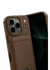 BFS Apple iPhone 17 Pro Max Kelvin Kartvizitli Silikon - Kahverengi