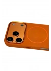BFS  Apple iPhone 17 Pro Max Luno Deri Magsafe Kapak - Turuncu