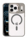 BFS  Apple iPhone 17 Pro Max Remim Lensli Magsafe Standlı Kapak - Titan Gri