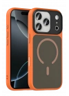 BFS  Apple iPhone 17 Pro Megane Magsafe Kapak - Turuncu