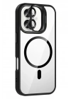 BFS Apple iPhone 17 Remim Lensli Magsafe Standlı Kapak - Siyah