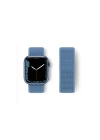 BFS  Apple Watch 38mm Hasırlı Cırtcırtlı Kordon - Mavi