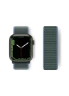 BFS  Apple Watch 38mm Hasırlı Cırtcırtlı Kordon - Mavi-Yeşil