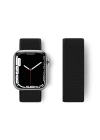 BFS  Apple Watch 38mm Hasırlı Cırtcırtlı Kordon - Siyah