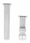 BFS  Apple Watch 38mm KR408 Çizgili Silikon Kordon - Beyaz