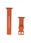 BFS  Apple Watch 38mm KR408 Çizgili Silikon Kordon - Turuncu