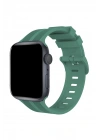 BFS  Apple Watch 38mm KR408 Çizgili Silikon Kordon - Yeşil