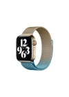 BFS  Apple Watch 38mm Metal Mıknatıslı Kordon - Metalik Gold-Mavi