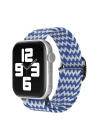 BFS  Apple Watch 38mm Star Kordon - Zigzag Beyaz-Mavi