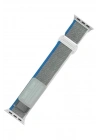 BFS  Apple Watch 42mm Alice Kumaş Kordon - Mavi-Gri