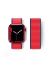 BFS  Apple Watch 42mm Hasırlı Cırtcırtlı Kordon - Kırmızı