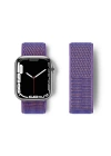 BFS  Apple Watch 42mm Hasırlı Cırtcırtlı Kordon - Lila
