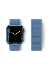 BFS  Apple Watch 42mm Hasırlı Cırtcırtlı Kordon - Mavi