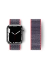 BFS  Apple Watch 42mm Hasırlı Cırtcırtlı Kordon - Pembe