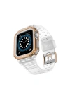 BFS  Apple Watch 42mm KR401 Silikon Kordon - Beyaz-Rose