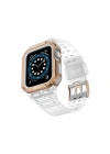 BFS  Apple Watch 42mm KR401 Silikon Kordon - Beyaz-Rose