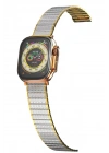 BFS  Apple Watch 42mm Made Metal Kordon - Gümüş-Gold