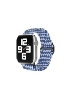 BFS  Apple Watch 42mm Star Kordon - Zigzag Beyaz-Mavi