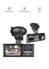 BFS Araç İçi 1080p 3 Kameralı Lcd Ekranlı Gece Görüşlü , G-sensör , Geri Görüş Kamera