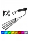 BFS Araç İçi Ayak Altı Led 12 Led Işık Sese Müziğe Duyarlı RGB Işıklı Aydınlatma Seti