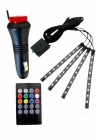 BFS Araç Içi Aydınlatma Kumandalı 12 Led Ayak Altı Led Ambiyans Işığı Sese Duyarlı Kumandalı