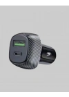 BFS Araç Tipi Hızlı Şarj Adaptörü Type-C PD USB Çift Port Kompakt
