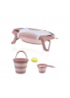 BFS  BabyJem Katlanır Banyo 5Li Küvet Seti 596 Somon