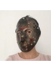 BFS   Bakır Renk Kırmızı Çizgili Tam Yüz Hokey Jason Maskesi Hannibal Maskesi