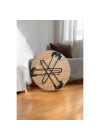 BFS Bambu Metal Ayaklı Katlanabilir Yuvarlak Masa - 44.5 x 46 x 1.5 Cm