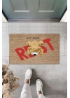 BFS Bej Kapı Önü Paspası Get Some Rest Ayıcık Desen  K-3326