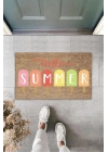 BFS Bej Kapı Önü Paspası Hello Summer Dondurma Desen  K-3275