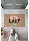 BFS Bej Kapı Önü Paspası Lazy Ayıcık Desen  K-3352