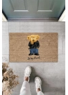 BFS Bej Kapı Önü Paspası Stay Real Ayıcık Desen  K-3331