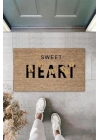 BFS Bej Kapı Önü Paspası Sweet Heart Ayıcık Desen  K-3334