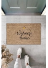 BFS Bej Kapı Önü Paspası Welcome Home Desen  K-3294