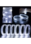 BFS Beyaz-gümüş Led Işıklı Baskı Yapılabilen Pilli Bileklik Bilezik 1,5 Cm Genişlik