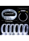 BFS Beyaz-gümüş Led Işıklı Baskı Yapılabilen Pilli Bileklik Bilezik 1,5 Cm Genişlik